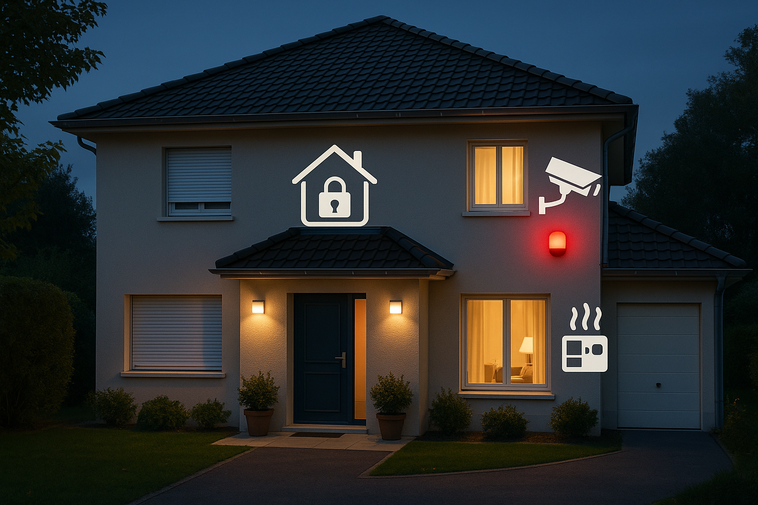 Salon connecté avec éclairages d'ambiance